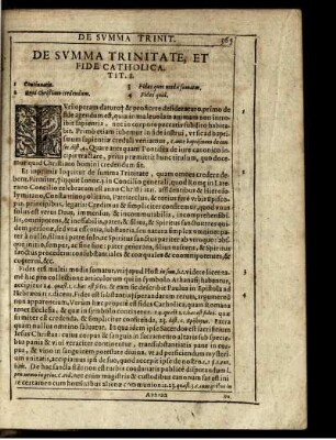 De Summa Trinitate, Et Fide Catholica