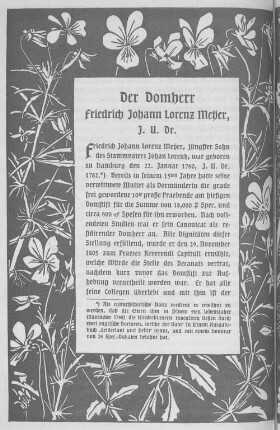 Der Domherr Friedrich Johann Lorenz Meyer, J. U. Dr.