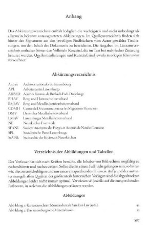 Verzeichnis der Abbildungen und Tabellen