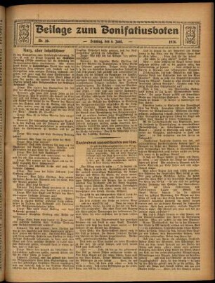 Zweite Ausgabe vom Sonntag, den 06. Juni 1926.