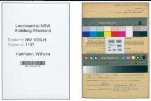Entnazifizierung Wilhelm Hartmann , geb. 02.12.1895 (Postbeamter)