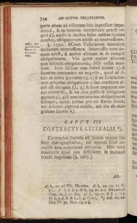 Capvt III. Contractvs Literalis.