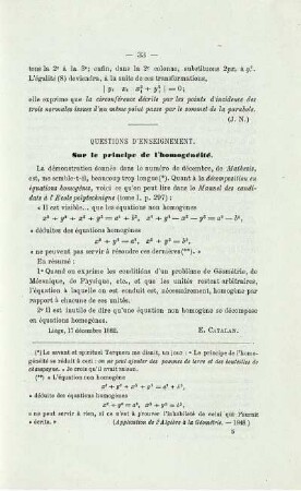 QUESTIONS D'ENSEIGNEMENT.