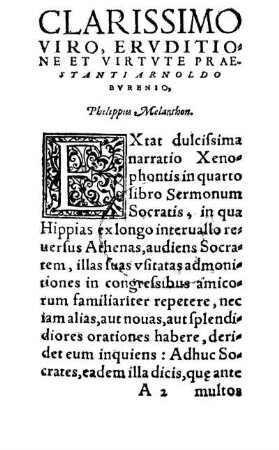 Clarissimo Viro, Ervditione Et Virtvte Praestanti Arnoldo Bvrenio