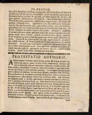 Protestatio Authoris