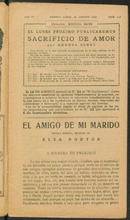 1922006249: El amigo de mi marido : novela inédita