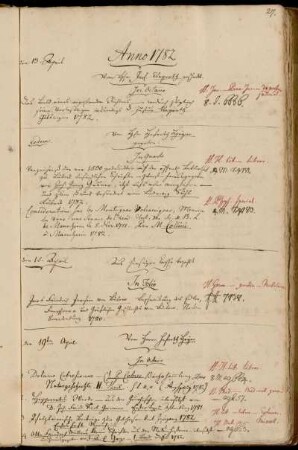 Von Hhn. Prof. Claproth geschenkt. - Von Hhn. Hofrath Heyne gegeben. - Aus hiesiger Casse bezahlt. - Vom Herrn Hofrath Heyne.