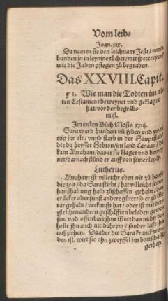 Das XXVIII. Capit.