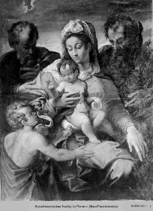 Heilige Familie mit Johannesknaben und Heiligem Petrus