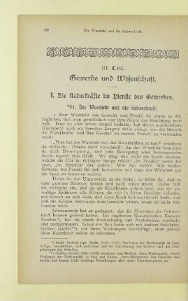 III. Teil. Gewerbe und Wissenschaft