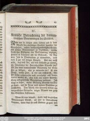 IV. Kritische Betrachtung der diminutivischen Benennungen des Erlösers.