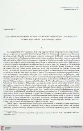 26: Czy samobójstwo teorii historii sztuki? : o "Bildwissenschaft", bałkanizacji, polskim kontekście i suwerenności sztuki