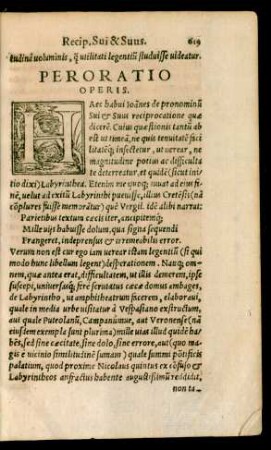 Peroratio Operis.