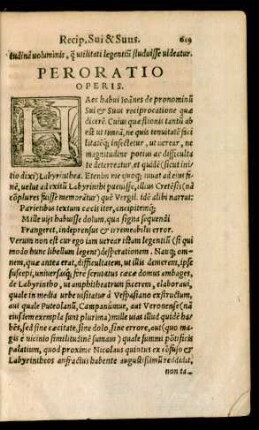 Peroratio Operis.