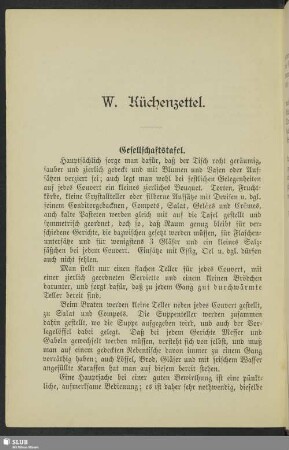 W. Küchenzettel