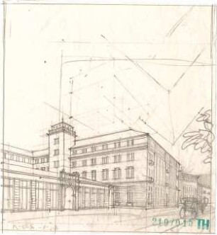 Fischer, Theodor; Bad Kissingen; Kurhaus-Hotel - Perspektive