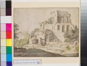 Landschaft mit Ruine