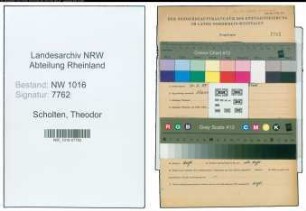 Entnazifizierung Theodor Scholten , geb. 10.03.1889 (Maurer)