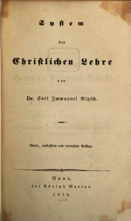 System der christlichen Lehre