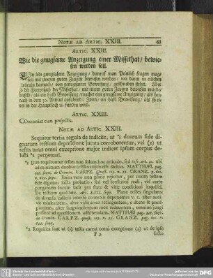 Artic. XXIII. Wie die gnugsame Anzeigung einer Missethat bewiesen werden soll