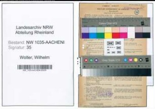 Entnazifizierung Wilhelm Wolter , geb. 25.02.1898 (Bergingenieur)