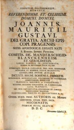 Concilia Germaniæ, Tomus VI.. Complectitur Concilias Ab Anno MD. Ad MDLXIV.