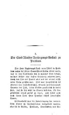 Die Civil-Waisen-Versorgungs-Anstalt zu Potsdam
