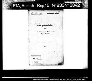 Gutachten des Landdrosten Bacmeister über die Ausscheidung der Weideflächen des Domanialplatzes Meerhusen