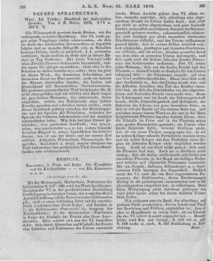Eisenmann, J. G.: Die Wund-Fieber und die Kindbett-Fieber. erlangen: Palm & Enke 1834 (Beschluss von Nr. 44)