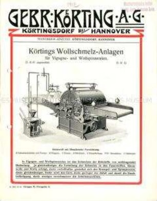 Wollschmelzanlagen für Wollspinnereien