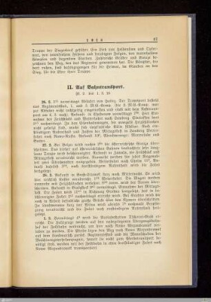 II. Auf Bahntransport