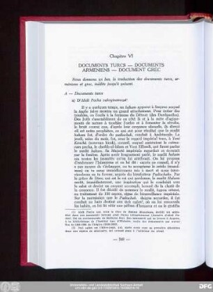 Chapitre VI Documents Turcs — Documents Armeniens — Document Grec