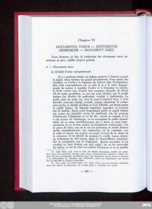 Chapitre VI Documents Turcs — Documents Armeniens — Document Grec