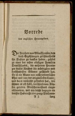 Vorrede des englischen Herausgebers
