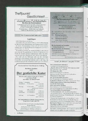 Sprechstunden des Vorstandes der Genossenschaft Tangstedter Landstraße 221 a