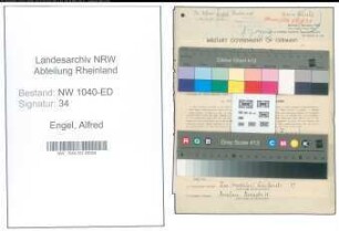 Entnazifizierung Alfred Engel , geb. 07.08.1889 (Studienrat)