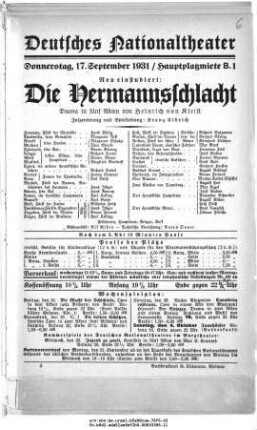 Die Hermannsschlacht