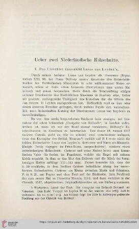 21: Über zwei Niederländische Holzschnitte