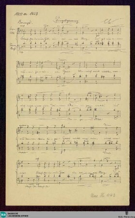 Pfingstgesang - Mus. Hs. 1143 : Coro; F