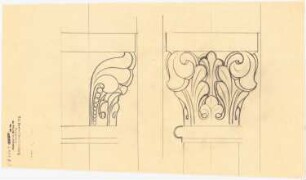 Stiftskirche, Marienborn Umbau: Orgel: gedrehte Säulen des Gehäuses, Ornamentdetails