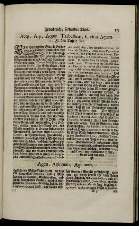 [Die fürnehmste und bekannteste Städte und Plätze in Guienne, Guascoigne, Saintogne, Bearn, und andern herumbligenden/ als/ Perigord, L'Agenois, &c.]