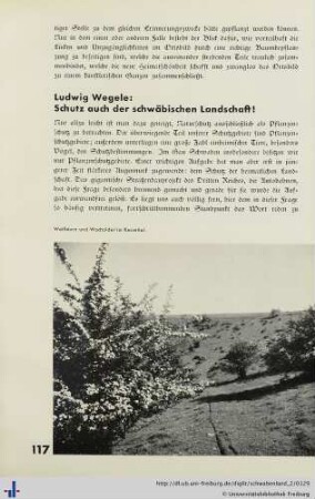 Schutz auch der schwäbischen Landschaft.