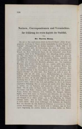 526, Zur Erklärung des ersten Kapitels des Vêndîdâd.
