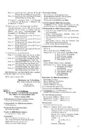Ausschreibung für die Bezirks- und DDR-Meisterschaften der Schüler im Eiskunstlauf 1954 : 5/54 vom 5. Januar 1954