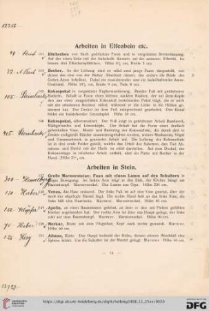 Arbeiten in Elfenbein etc. (Nr. 143-146)
