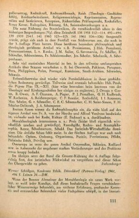 111-112 [Rezension] Schöllgen, Werner, Konkrete Ethik