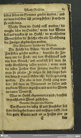 Gemeine Regeln von Gärten
