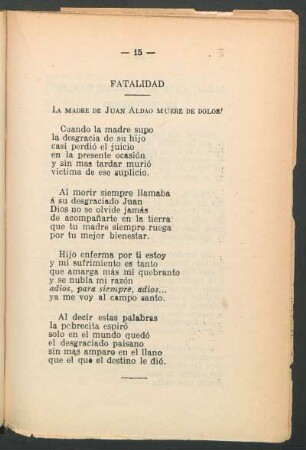 Fatalidad : La madre de Juan Aldao muere de dolor!