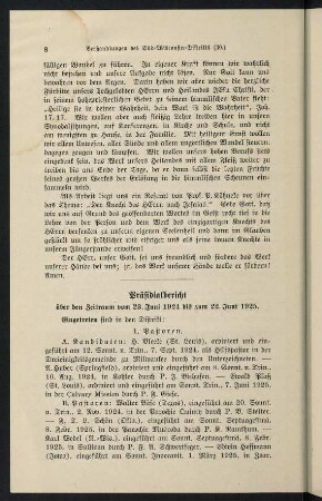 8-10, Präsidialbericht