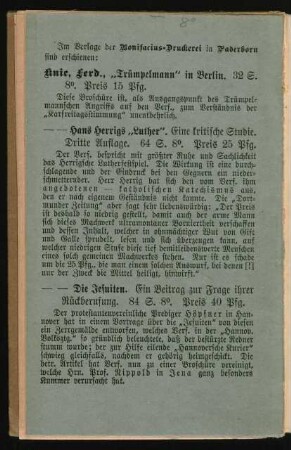 Im Verlage der Bonifacius-Druckerei in Paderborn sind erschienen